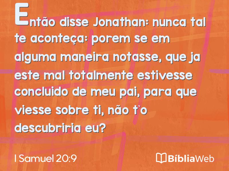 I Samuel 20:9 em imagem para compartilhar