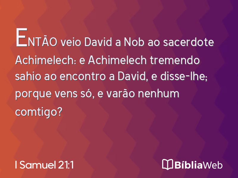 I Samuel 21:1 em imagem para compartilhar