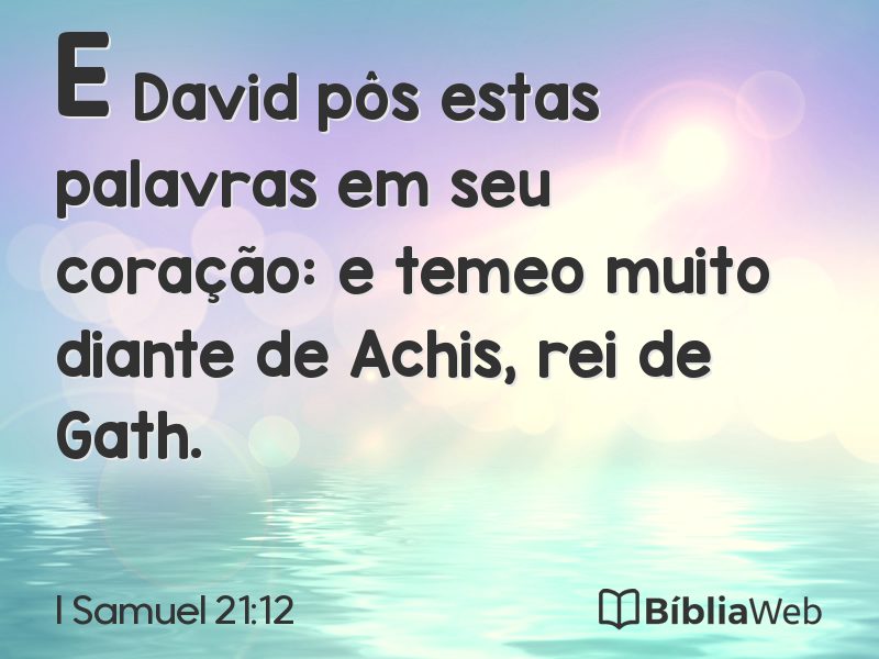 I Samuel 21:12 em imagem para compartilhar