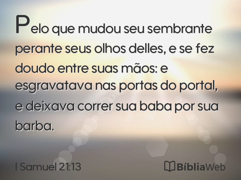 I Samuel 21:13 em imagem para compartilhar