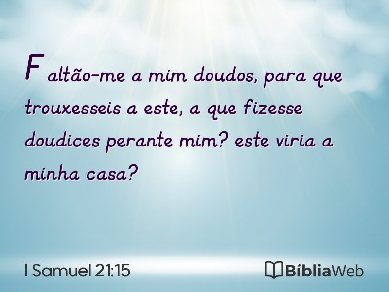 I Samuel 21:15 em imagem para compartilhar