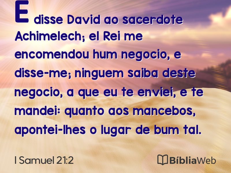 I Samuel 21:2 em imagem para compartilhar