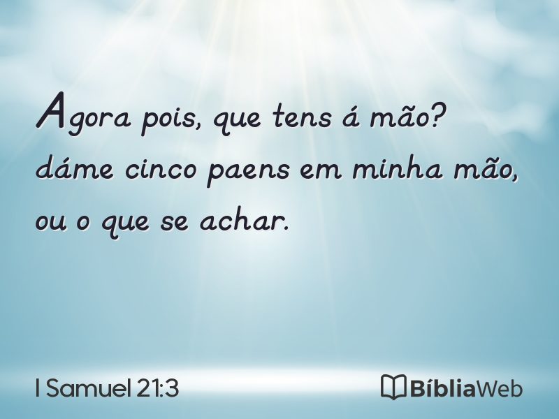 I Samuel 21:3 em imagem para compartilhar