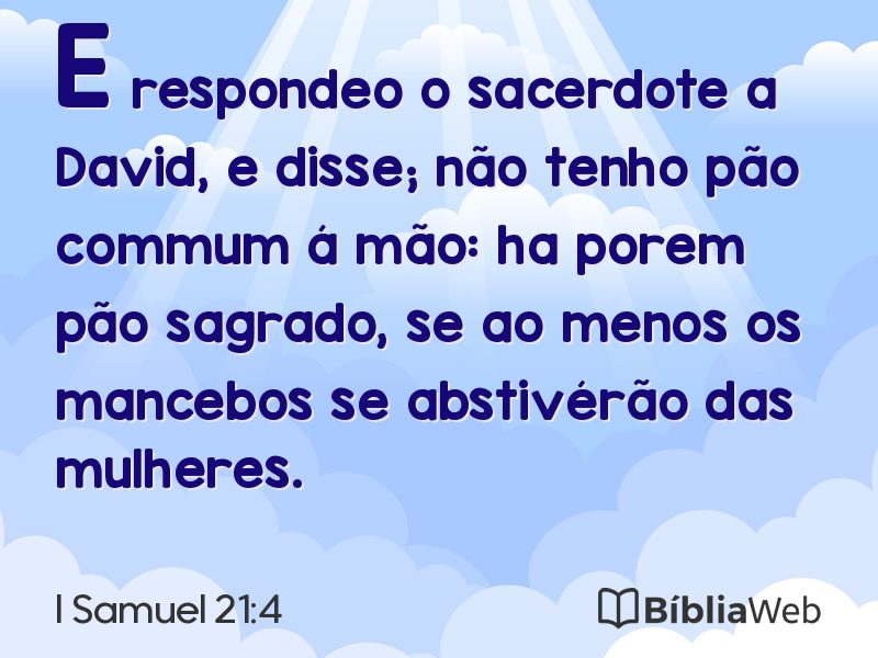 I Samuel 21:4 em imagem para compartilhar