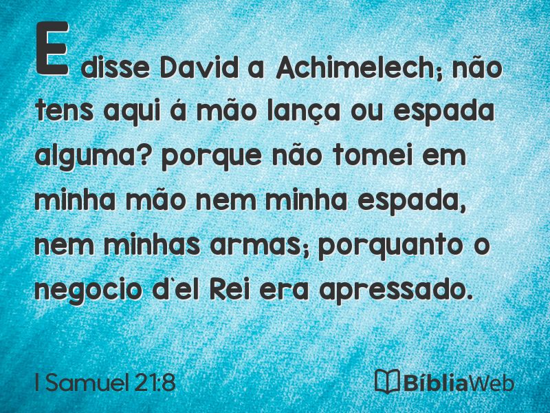 I Samuel 21:8 em imagem para compartilhar
