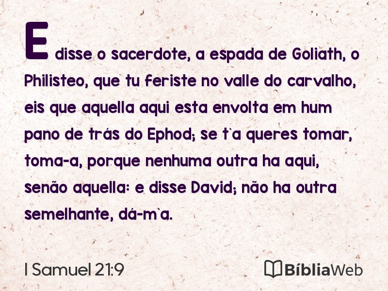 I Samuel 21:9 em imagem para compartilhar