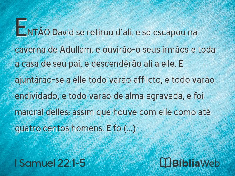 I Samuel 22:1-5 em imagem para compartilhar