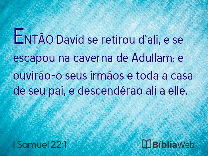 I Samuel 22:1 em imagem para compartilhar