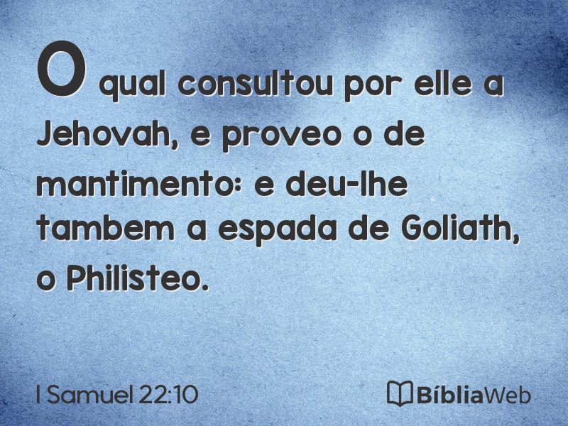 I Samuel 22:10 em imagem para compartilhar