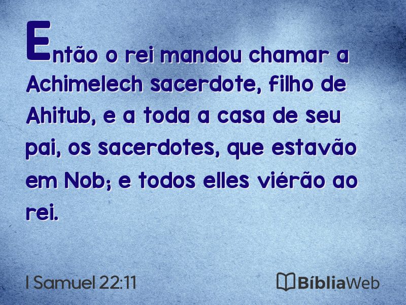 I Samuel 22:11 em imagem para compartilhar