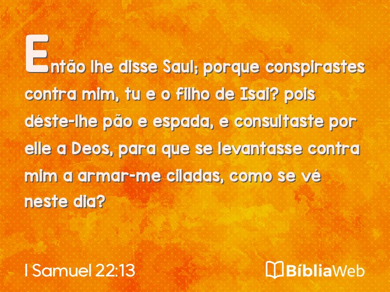 I Samuel 22:13 em imagem para compartilhar