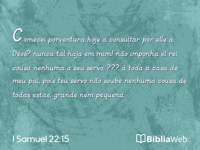 I Samuel 22:15 em imagem para compartilhar