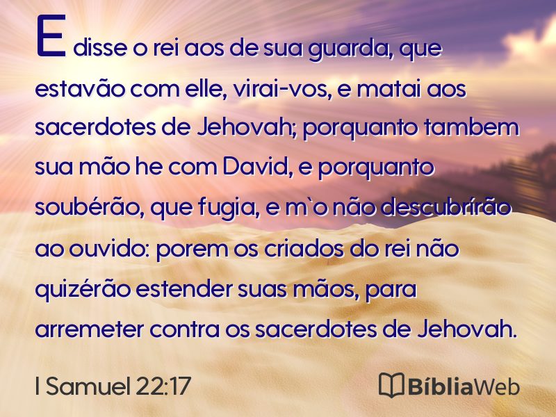 I Samuel 22:17 em imagem para compartilhar
