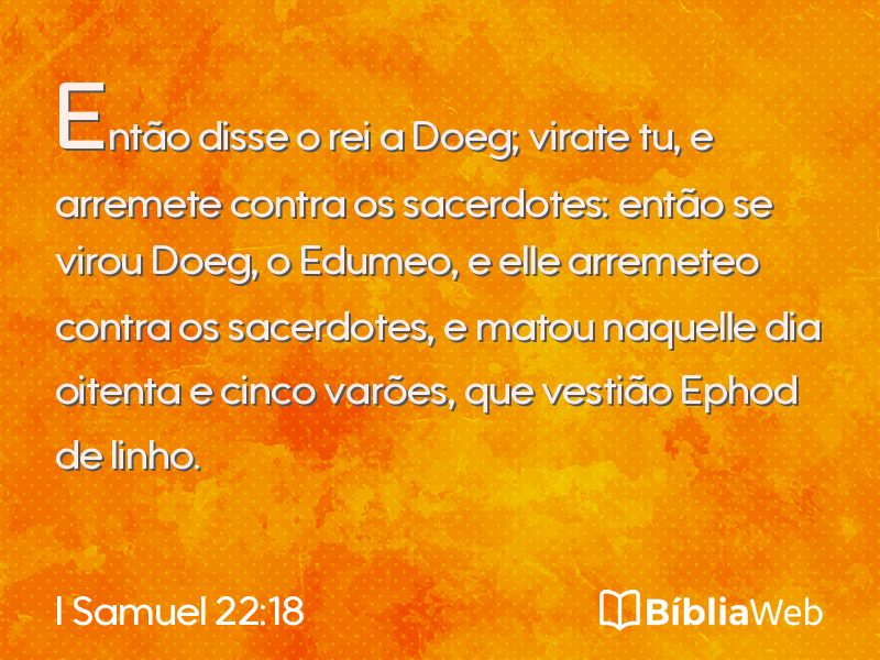 I Samuel 22:18 em imagem para compartilhar