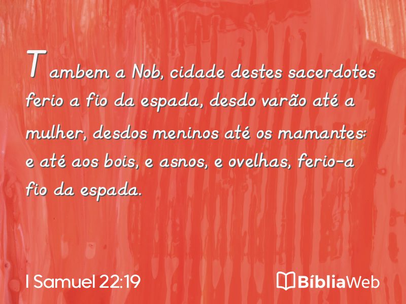 I Samuel 22:19 em imagem para compartilhar