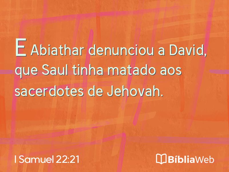 I Samuel 22:21 em imagem para compartilhar