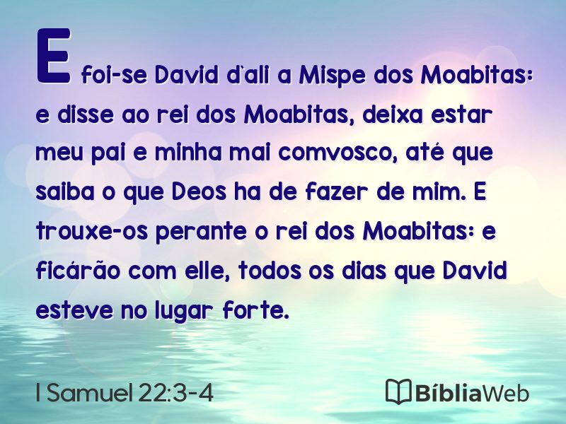 I Samuel 22:3-4 em imagem para compartilhar