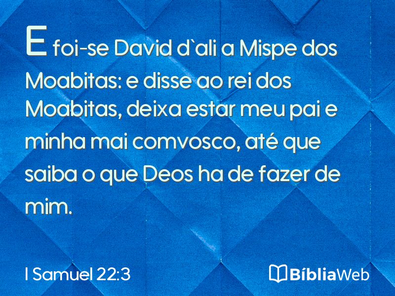 I Samuel 22:3 em imagem para compartilhar