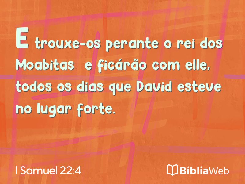 I Samuel 22:4 em imagem para compartilhar
