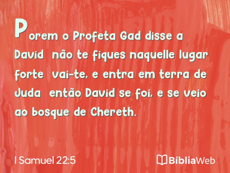 I Samuel 22:5 em imagem para compartilhar