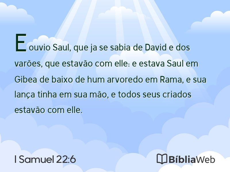 I Samuel 22:6 em imagem para compartilhar