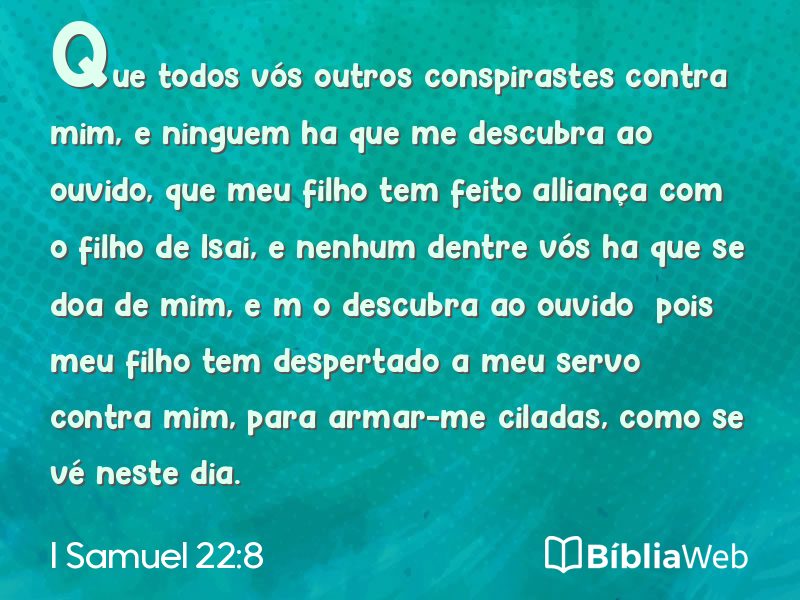 I Samuel 22:8 em imagem para compartilhar