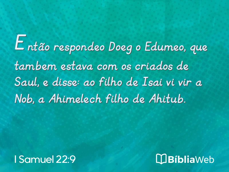 I Samuel 22:9 em imagem para compartilhar