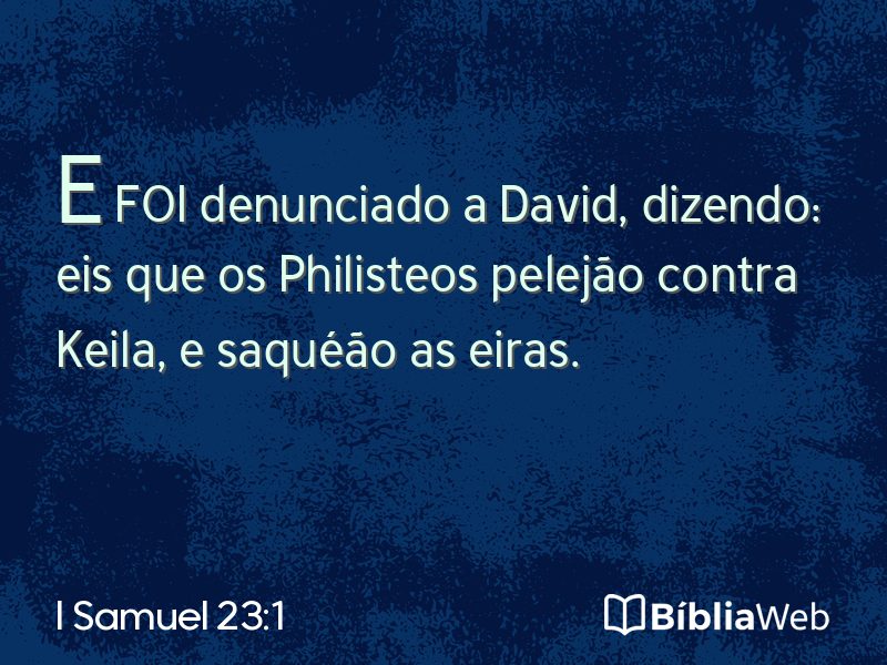 I Samuel 23:1 em imagem para compartilhar