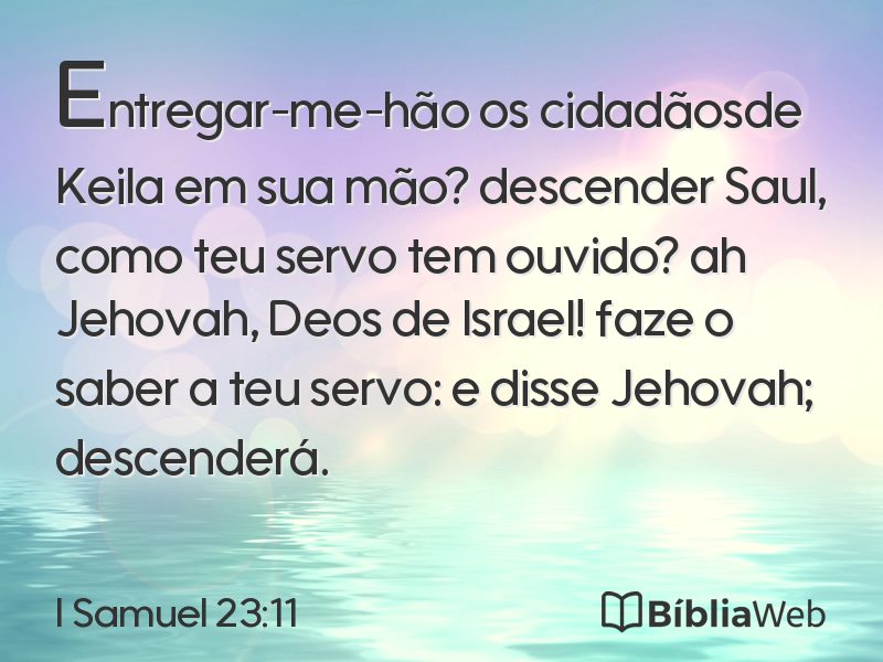 I Samuel 23:11 em imagem para compartilhar