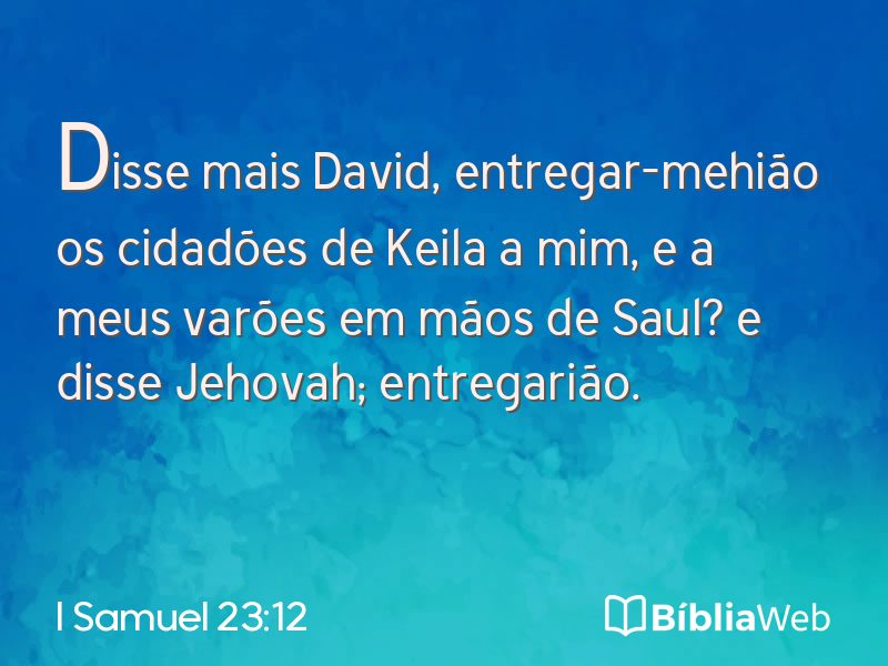 I Samuel 23:12 em imagem para compartilhar