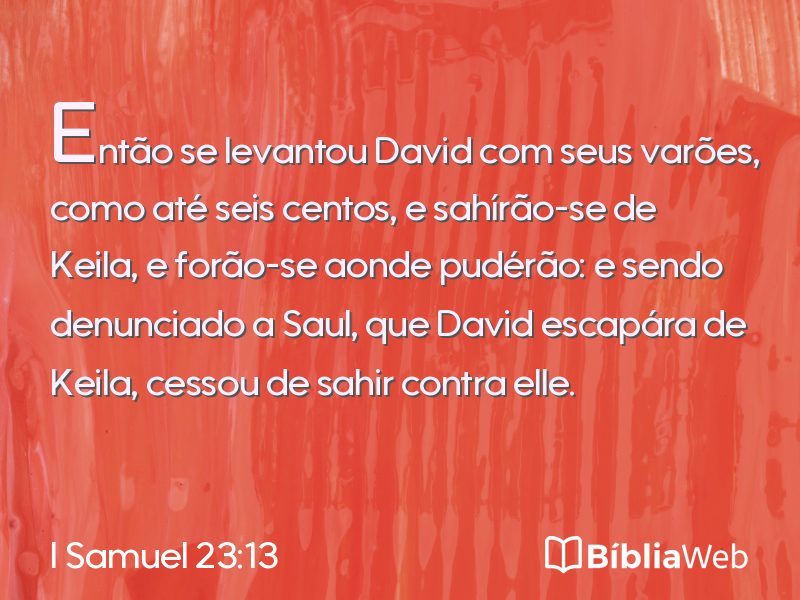 I Samuel 23:13 em imagem para compartilhar