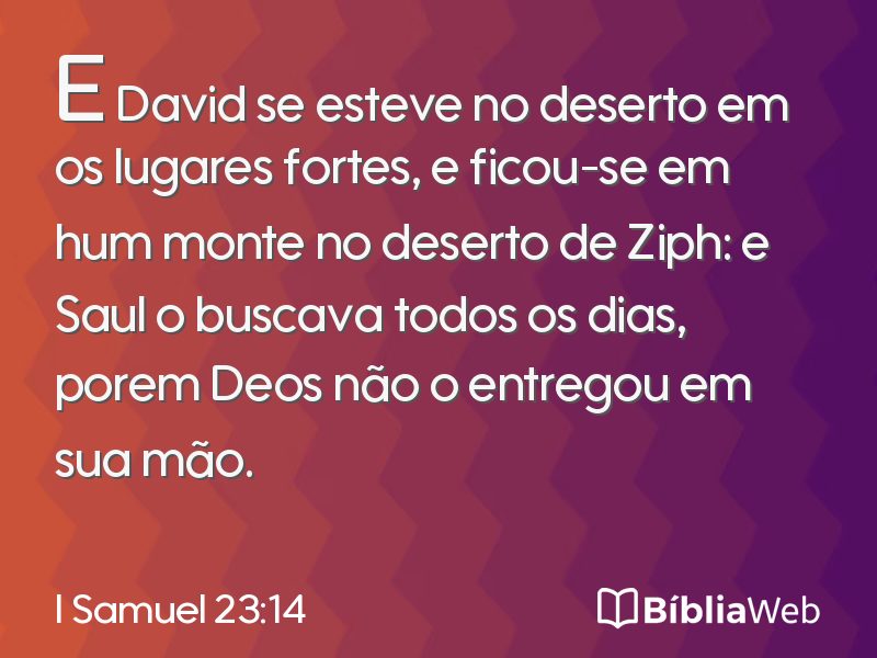 I Samuel 23:14 em imagem para compartilhar