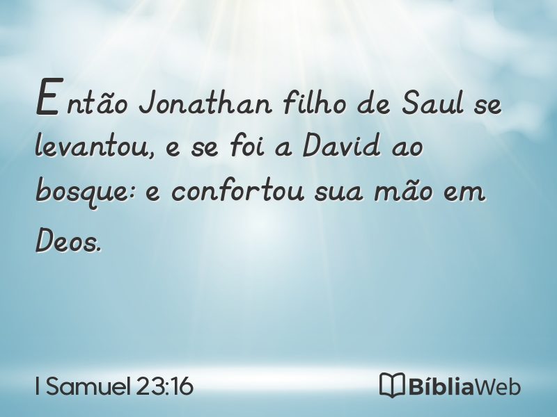 I Samuel 23:16 em imagem para compartilhar