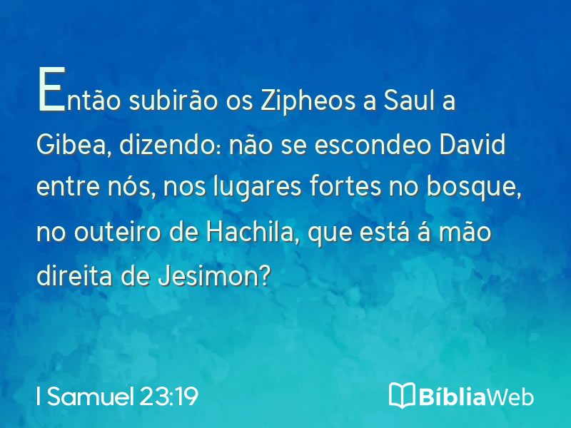 I Samuel 23:19 em imagem para compartilhar