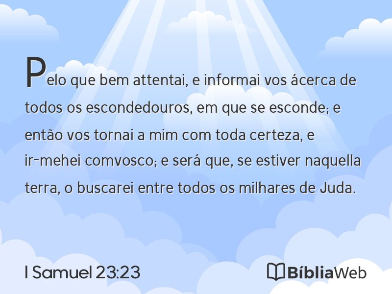 I Samuel 23:23 em imagem para compartilhar