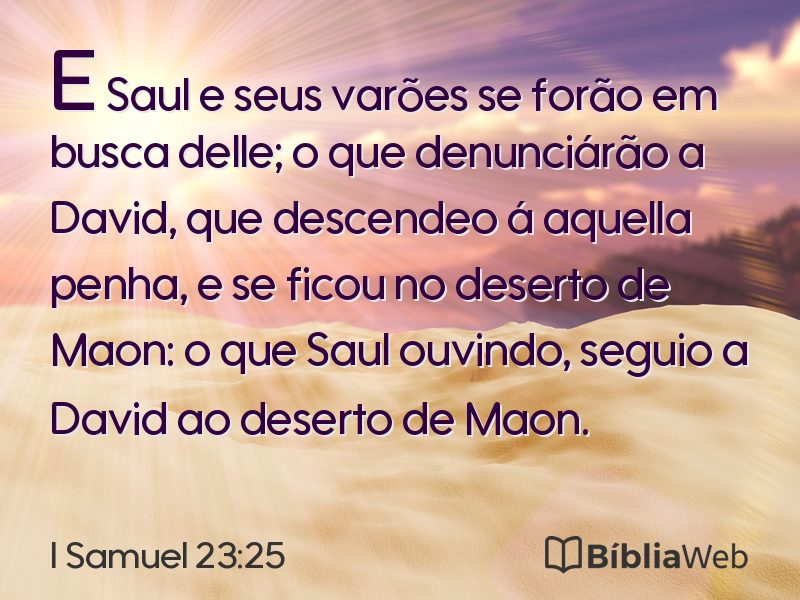 I Samuel 23:25 em imagem para compartilhar