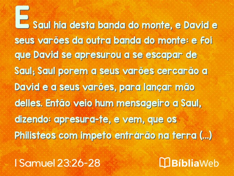 I Samuel 23:26-28 em imagem para compartilhar