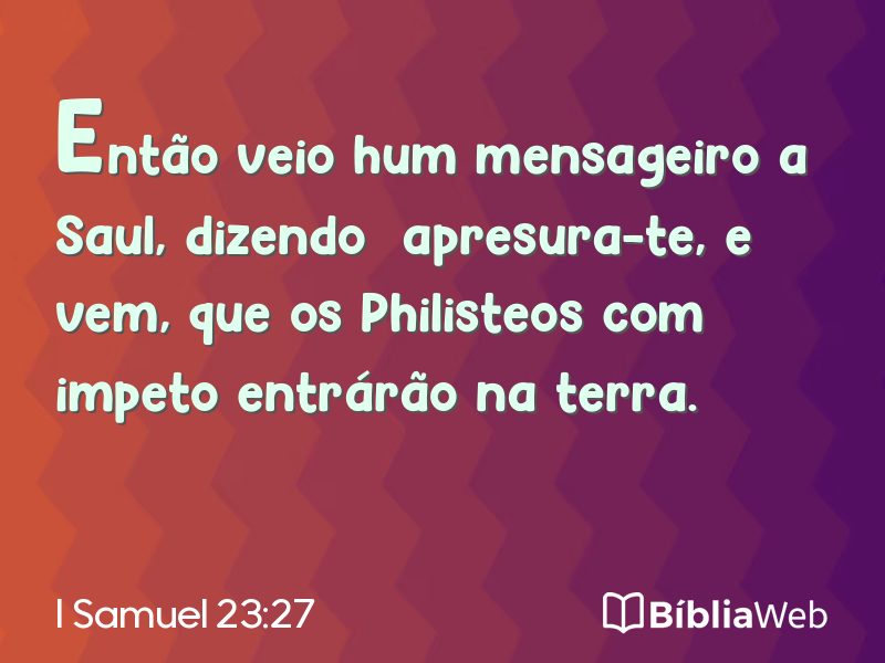 I Samuel 23:27 em imagem para compartilhar