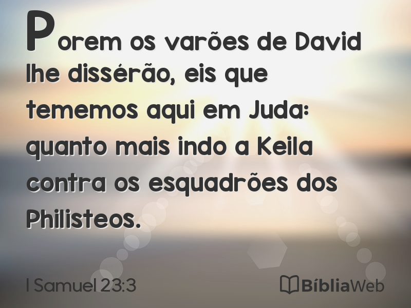 I Samuel 23:3 em imagem para compartilhar