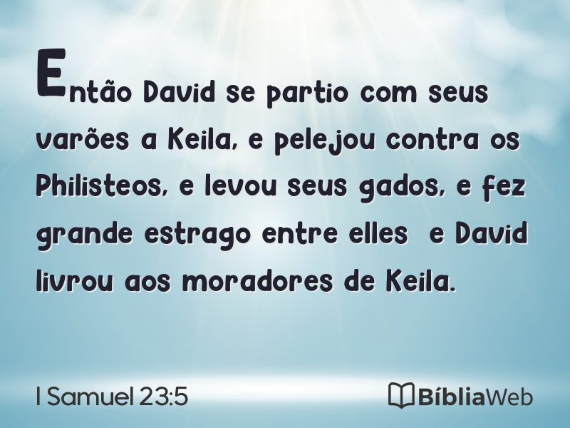 I Samuel 23:5 em imagem para compartilhar