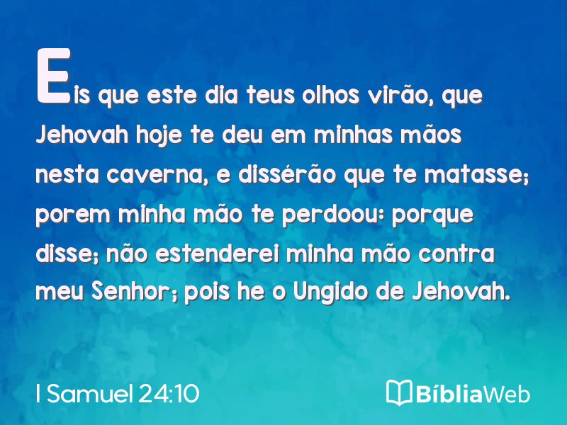I Samuel 24:10 em imagem para compartilhar