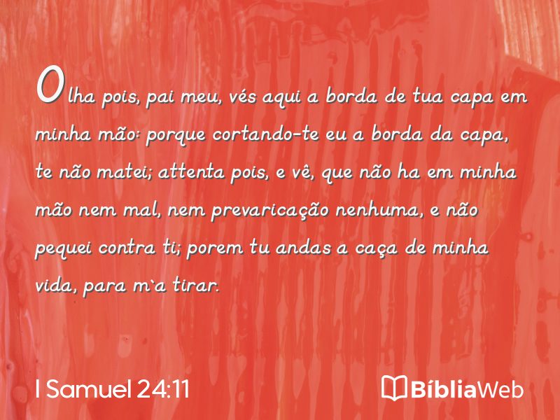 I Samuel 24:11 em imagem para compartilhar