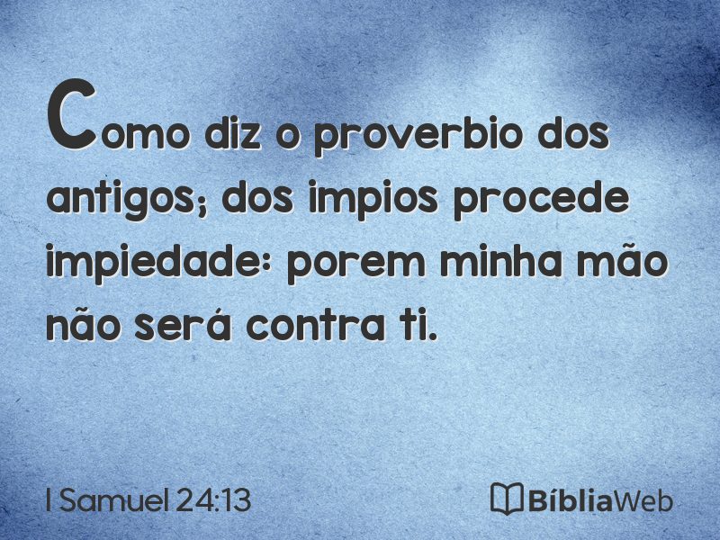 I Samuel 24:13 em imagem para compartilhar