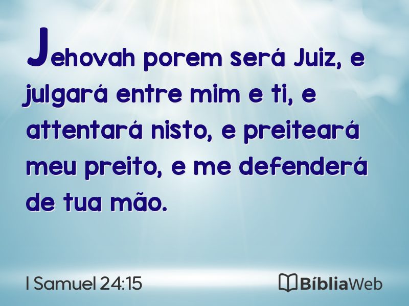 I Samuel 24:15 em imagem para compartilhar