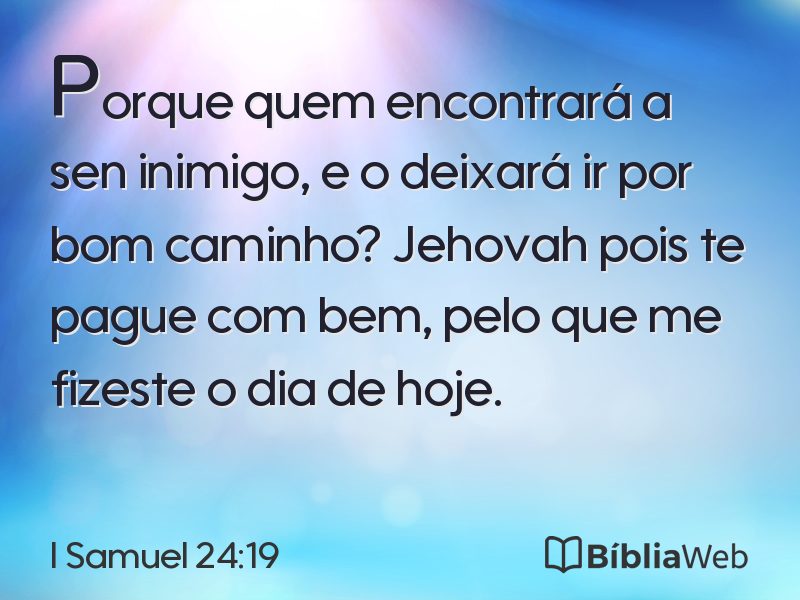 I Samuel 24:19 em imagem para compartilhar