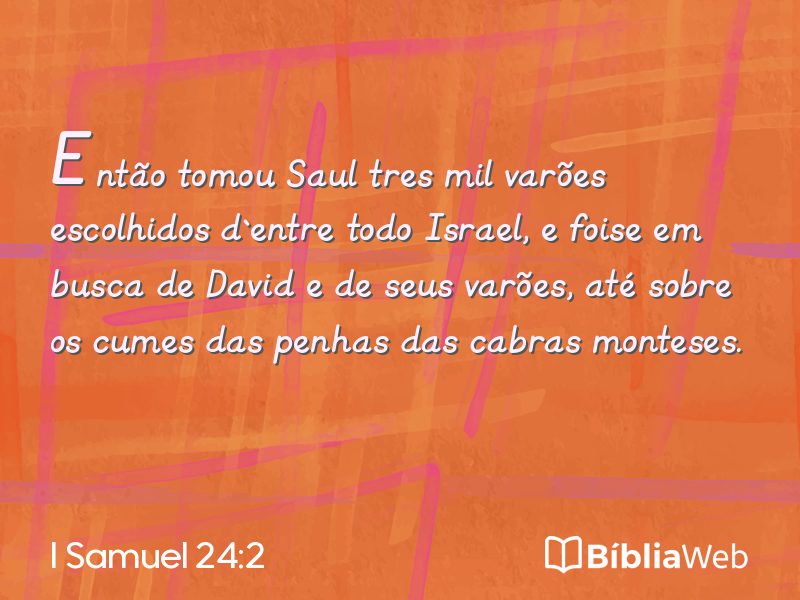 I Samuel 24:2 em imagem para compartilhar