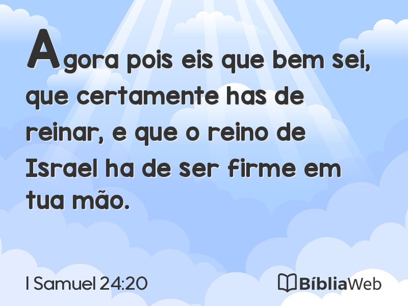 I Samuel 24:20 em imagem para compartilhar