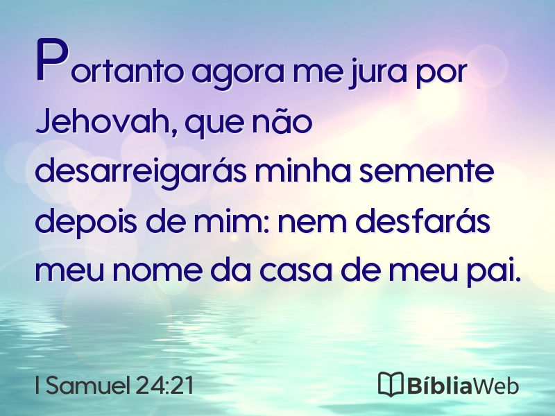 I Samuel 24:21 em imagem para compartilhar