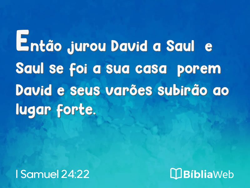 I Samuel 24:22 em imagem para compartilhar