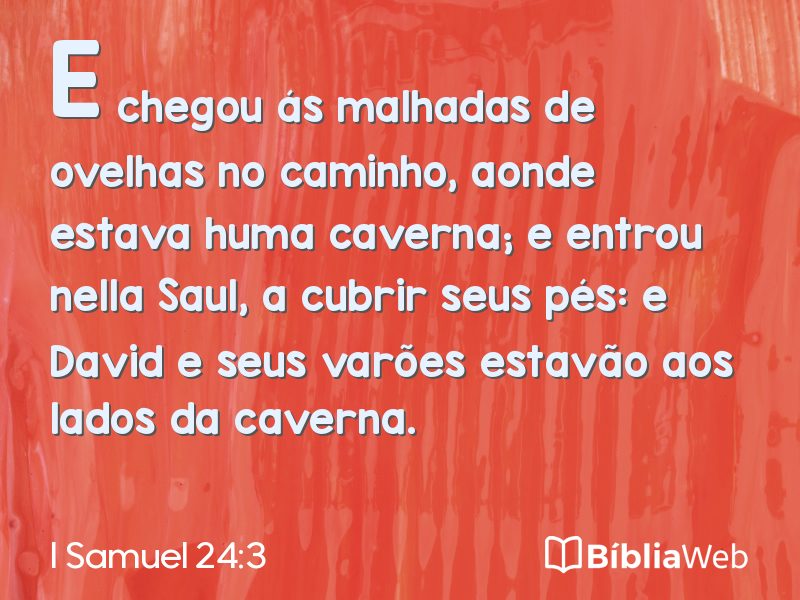 I Samuel 24:3 em imagem para compartilhar